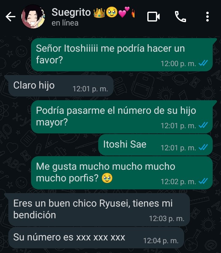 yabsep's tweet photo. Au | #ryusae #sdse | 🐉🍵

Donde Sae conoce a Shidou en una fiesta y, para escapar de él, le da el número de su padre, mintiéndole y diciéndole que es suyo.

O

Donde el padre de Sae se lleva tan bien con Shidou que lo ayuda a conquistar a su hijo mayor.

#bluelock #bllk https://t.co/Dewuz94mDa