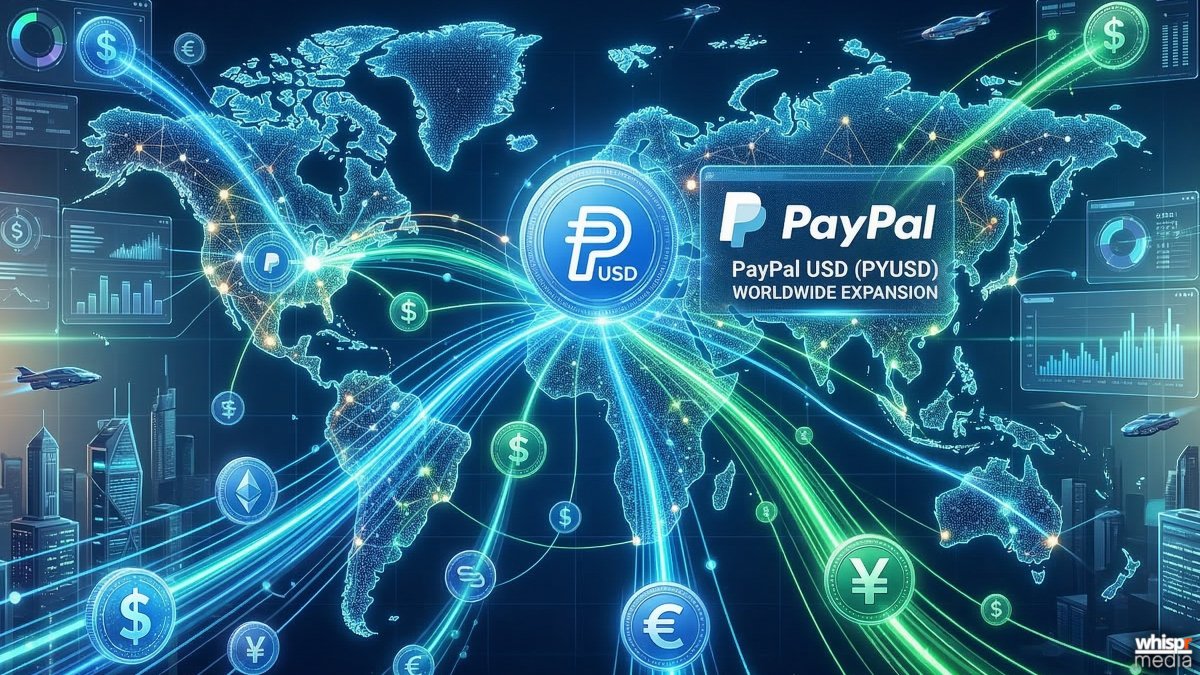 WhisprNews's tweet image. 🌐 PayPal expande su stablecoin PYUSD a 70 mercados, buscando pagos transfronterizos más rápidos y baratos. Los usuarios podrán ganar recompensas y transferir fondos instantáneamente. #PYUSD #PayPal #Stablecoin #PagosGlobales.