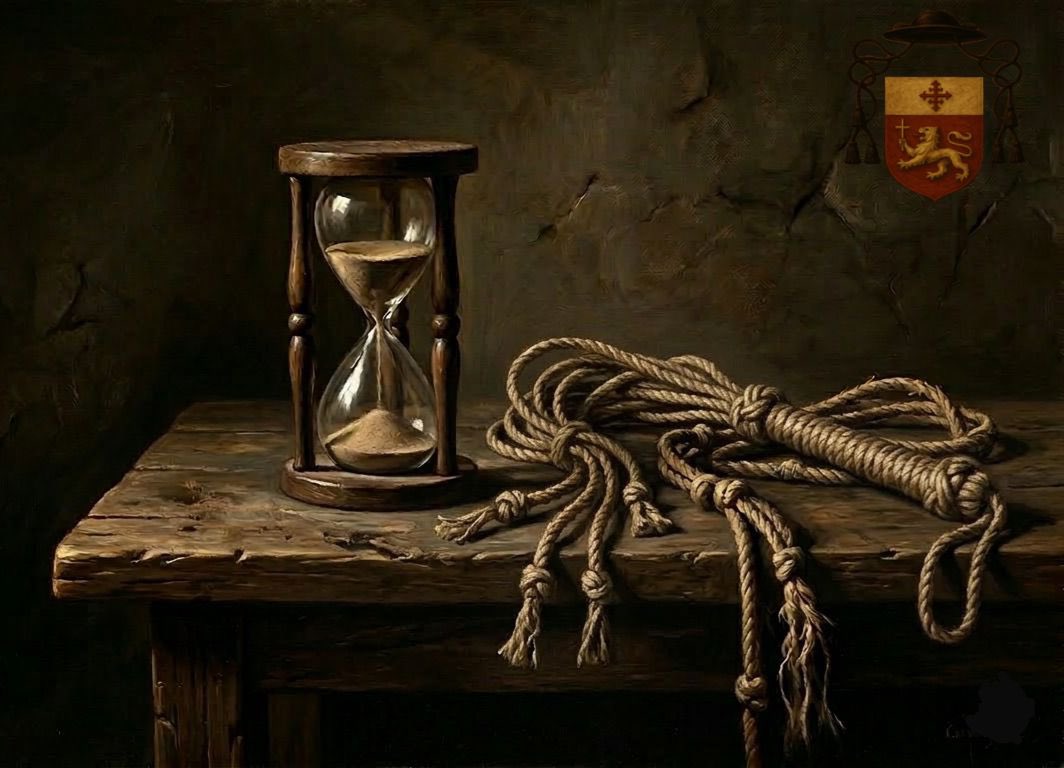 «AGE PŒNITENTIAM DUM
TEMPUS HABES».

Haz penitencia mientras tienes tiempo.