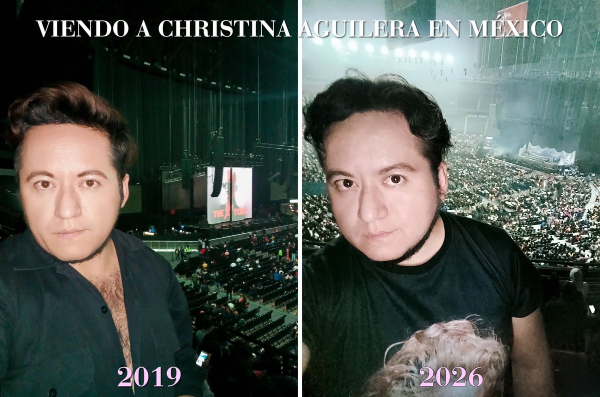 Qué rápido pasaron 7 años 🤯🥹 Me siento tan feliz y honrado de haber visto nuevamente a <a href="/xtina/">Christina Aguilera</a> 👑❤️ y lo bueno que soy el tipo de persona que disfruta los conciertos como se debe: ¡estoy afónico de tanto gritar y cantar! 🐔🇲🇽🔥🥰 #xtina #christinaaguilera #mexico #cdmx #fighter