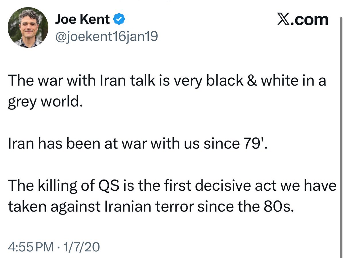EYakoby's tweet photo. Joe Kent should probably listen to what Joe Kent has to say. https://t.co/BVubzlhAa6