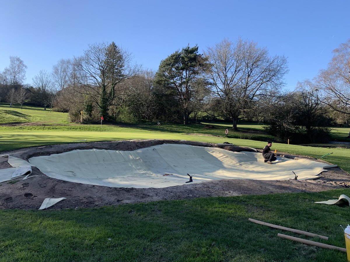 EcoBunkerLtd's tweet photo. Some beautiful new bunkers by the @360GroundCare - @EcoBunkerLtd team at @LingdaleGC - Front nine will soon be completed #builditonce #fullysealed #sustainable https://t.co/0VJYDNK0E2