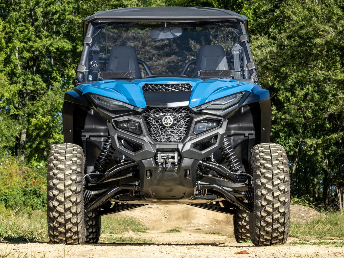superatvtweet's tweet photo. 🚨 #Yamaha #RMAX 1000’s stock suspension needs an upgrade to #SuperATV’s High-Clearance 1.5” Forward Offset A-Arms. Our A-arms are made with 1.5” steel tubing and a high-clearance bend. They lengthen your wheelbase for stability &amp; room for bigger tires. 💪😎 
DM us for details! https://t.co/TXw3pd0qCG