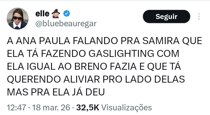 portrasdolimbo2's tweet photo. E pior q isso foi verdade, Ana Paula chegou num nível de abuso psicológico agora que ela comete o abuso e acusa a vítima de fazer com ela justamente o ela faz com a pessoa. É doentio demais. Em 25 anos de reality, a única pessoa q eu me lembro q fazia esse tipo de projeção e inversão era o Marcos Harter.

#bbb | #bbb26 | #redebbb