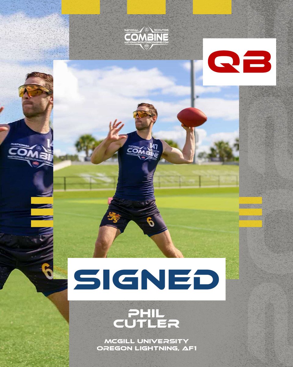 Congrats to National Scouting Combine QB Phil Cutler from McGill University for signing with the @af1Lightning of the @AF1football!

nationalscoutingcombine.com/athlete/philip…