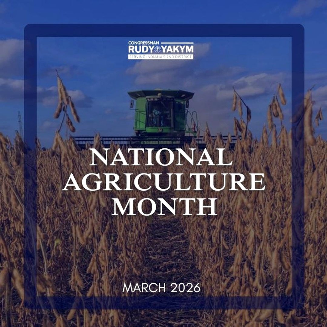 RepRudyYakym's tweet photo. From our farmers, ranchers, and producers across the state of Indiana, this month we celebrate all you do to feed and fuel our communities and the world. It’s an honor to serve the hardworking Hoosiers who keep our state and country moving. https://t.co/HpKAt9Ujav