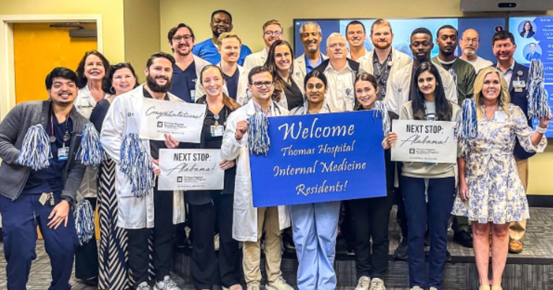 TH_IMRES's tweet photo. 🎉 Who’s the Next Class of Doctors? 🎉

On Friday, March 20, Thomas Hospital will celebrate Match Day, the moment when we learn which physicians will join our Internal Medicine Residency Program.

Stay tuned and learn more about the program at https://t.co/SFU94QLSyA. https://t.co/jO2dcUEsCF