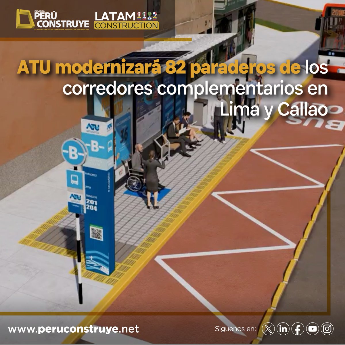 peruconstruye's tweet image. 🚏 Intervenciones beneficiarán a más de 1.78 millones de usuarios al año e incluirán accesibilidad universal, señalización y protección climática en Lima y Callao.

🔗 Lee la nota completa: peruconstruye.net/2026/03/18/atu…

#Infraestructura #Transporte #ATU #Lima #Callao #MovilidadUrbana