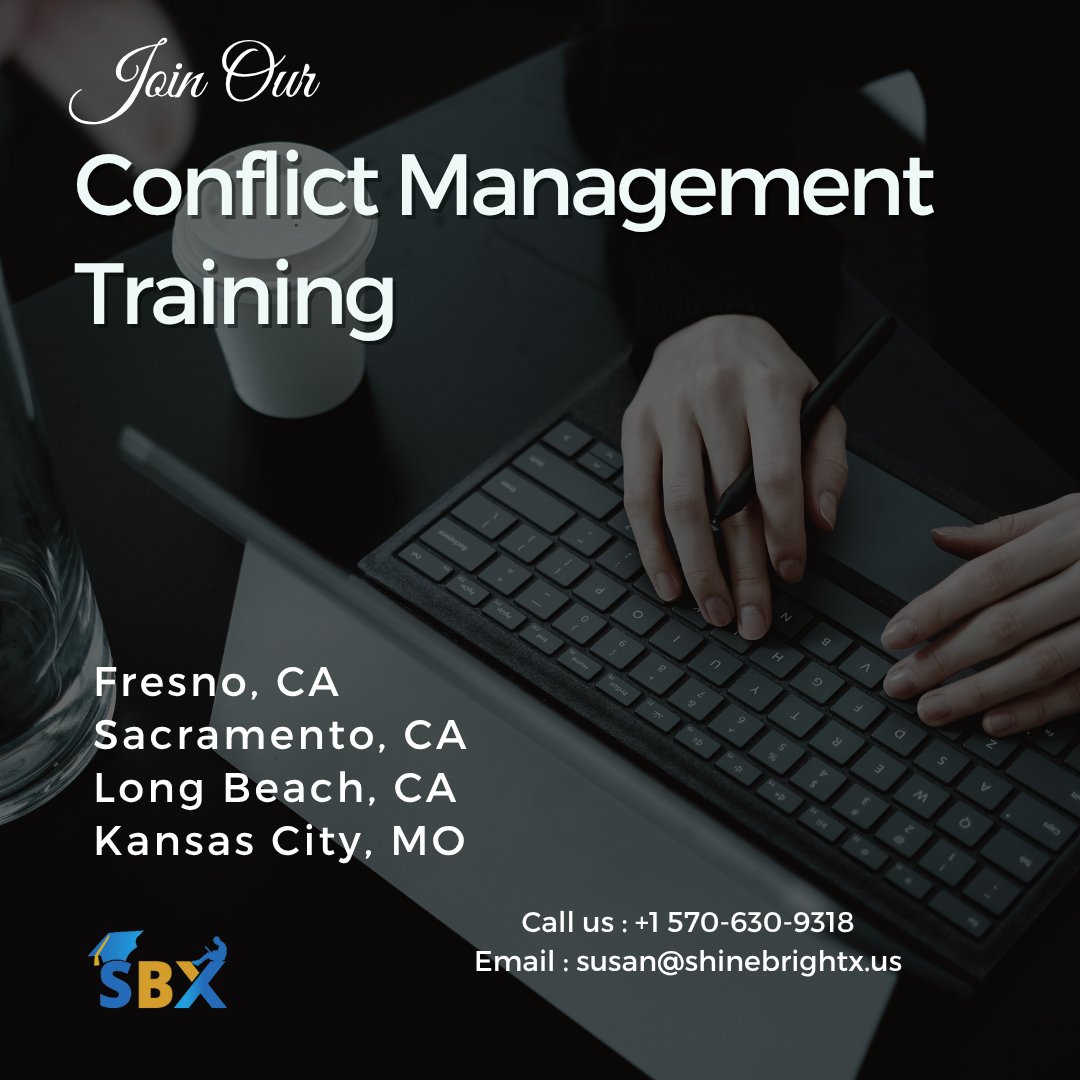 ShineBrightX's tweet image. Workplace conflicts are common, but knowing how to handle them effectively makes all the difference.
Seats are limited - bit.ly/3Gcofss
#conflictmanagement #conflictresolution #fresno #california #sacramento #california #longbeach #california #kansascity #mo #missouri