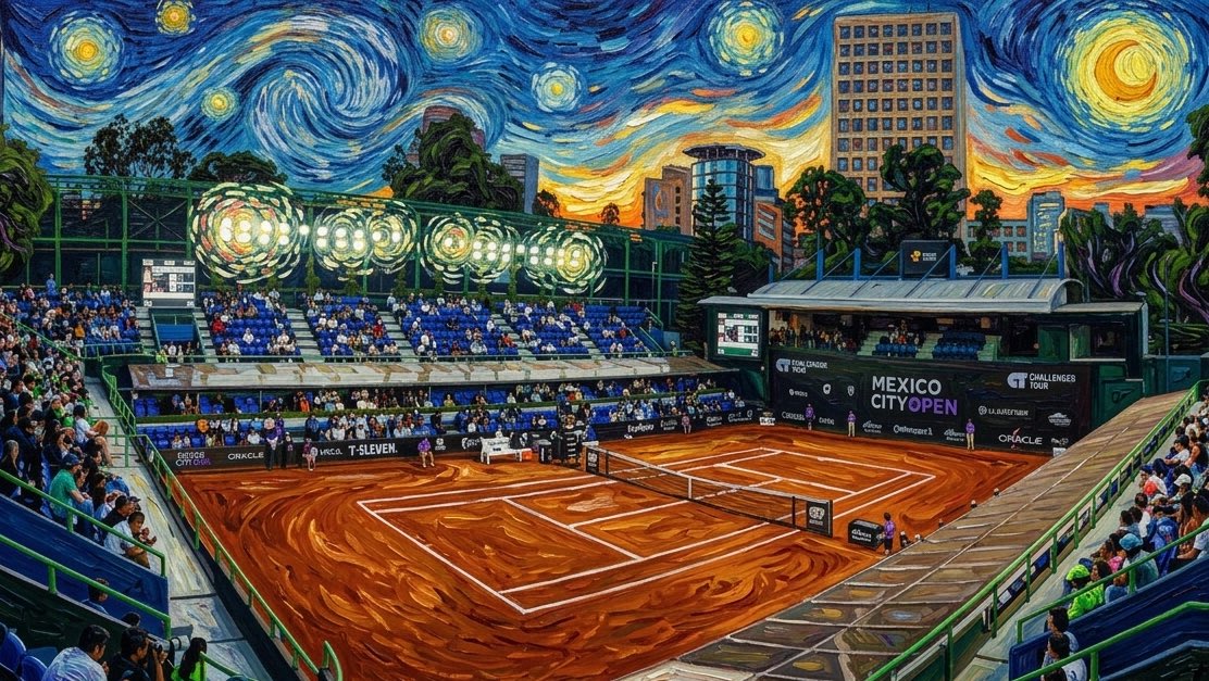 mxcityopen's tweet photo. Las noches mágicas de tenis en el Mexico City Open Presentado por Bx+ son tan especiales que quisimos darle un toque más artístico🧑‍🎨🎨

#MCO2026 https://t.co/3rPLMD1TPU