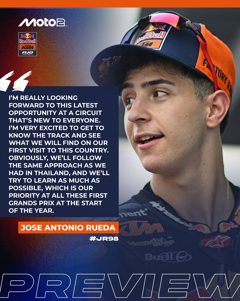 RedBull_KTM_Ajo's tweet image. 🎙️ Jose Antonio Rueda

| #JR98 | #Moto2 | #Preview | #BrazilianGP🇧🇷 |