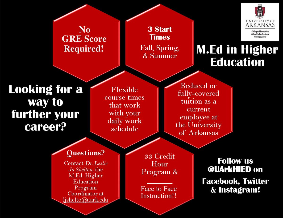 University of Arkansas Higher Education Program tweet media