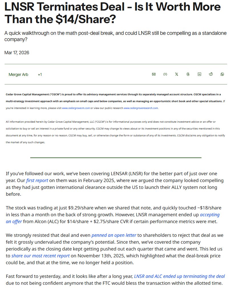 Cedar Grove Capital Management tweet media