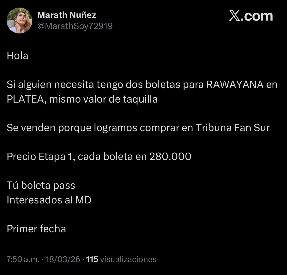 EstafaBoletas's tweet image. Diferentes perfiles, misma malparida.

 E S T A F A ‼️⚠️

#fep #estereo #picnic #boleta #viernes #sabado #domingo #rawayana