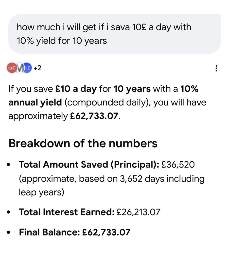 TTMBITCOIIN's tweet photo. I am following a disciplined long-term plan of saving £10 a day with the goal of building significant capital over the next 10 years through compounding. Based on an expected return around 10% annually, this strategy has strong potential to grow steadily over time.

To support and potentially enhance this plan, I am consistently buying STRC, which currently offers a yield of approximately 11.50%. By allocating my daily savings into STRC, I aim to benefit from this higher yield while staying committed to my routine. This approach allows me to combine consistency with income generation, helping accelerate progress toward my long-term financial goal.