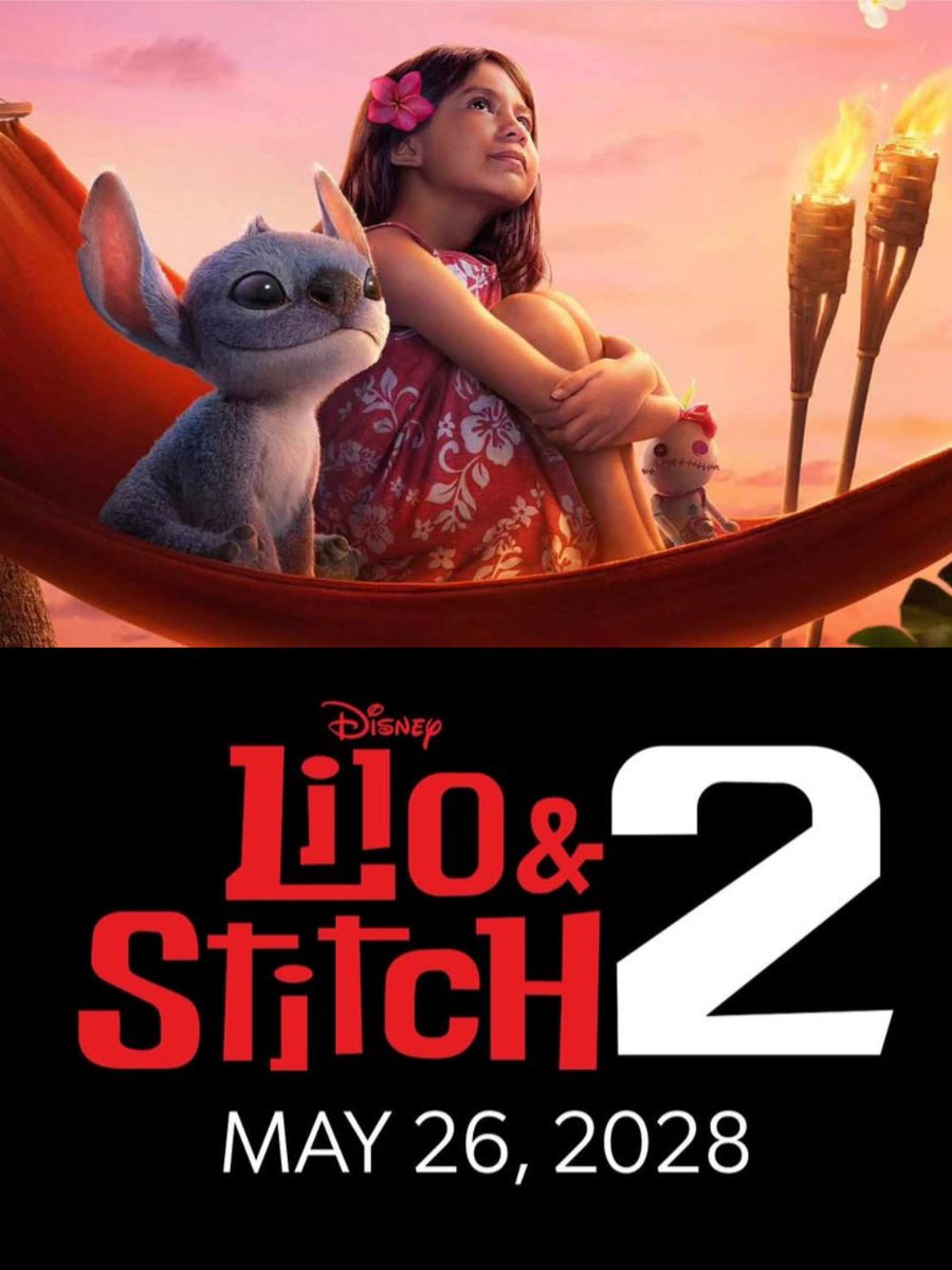 _danielencinas's tweet photo. ¡CONFIRMADO! 🤩
#Ohana una vez de vuelta, se confirma a través de las páginas de Disney la próxima fecha de estreno de la secuela de #LiloAndStitch 2, que estaría llegando próximamente a las salas de cines el 26 de mayo del 2028. 💙🌊

#hawai #ohana🌷 #estreno https://t.co/WdqQGGxhEc