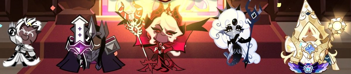 昨日辺りからクッキーランキングダム始めてみたんだけど、何か強そうな子達を引きました、皆可愛い…！