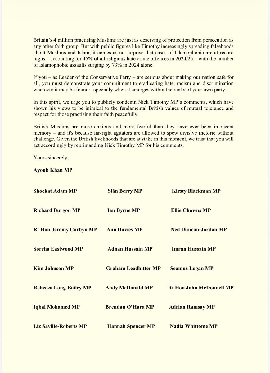 Ayoub Khan MP tweet media