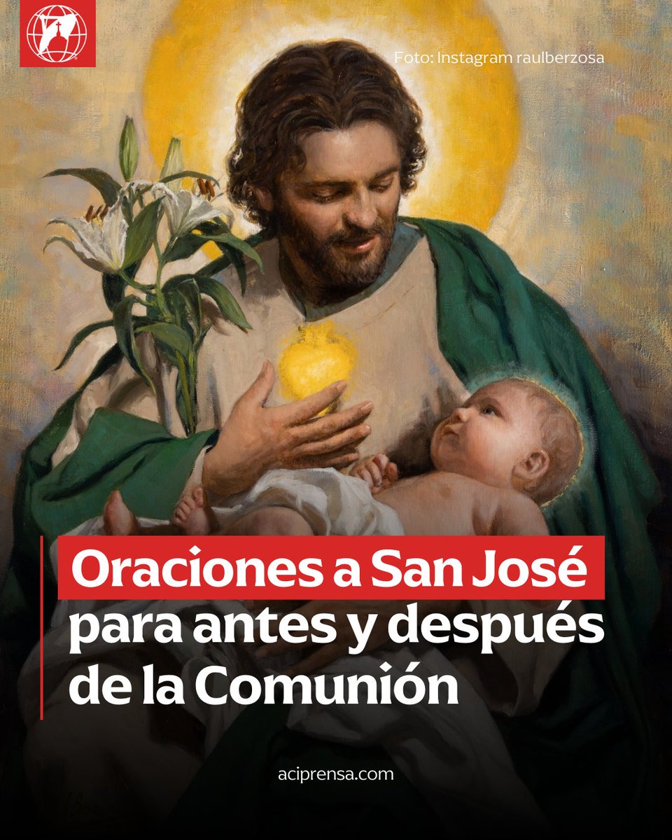 Estas 2 oraciones puedes rezar a San José para el momento de la Comunión 🙏

En el marco del mes de San José, cuya solemnidad es el 19 de marzo, les compartimos dos oraciones para rezar antes y después de la Comunión y así acoger con alegría a Cristo, tal como hizo este gran