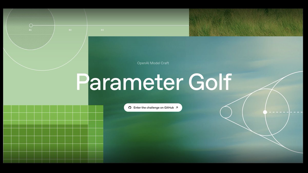 This hero section from OpenAI's Parameter Golf challenge 🔥