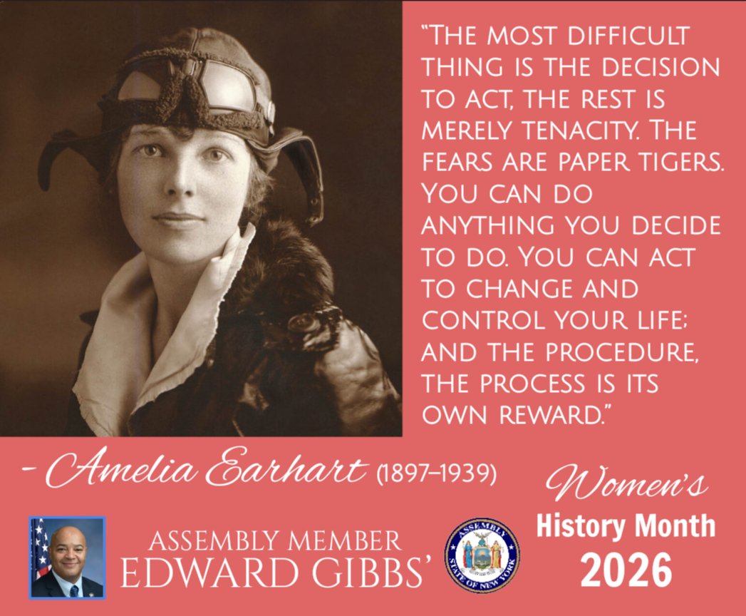 AMEddieGibbs's tweet image. Today we’re looking to the skies and honoring Amelia Earhart. As the first woman to fly solo across the Atlantic, she didn’t just break records, she broke through the glass ceiling of the aviation world. #WomensHistoryMonth
#AmeliaEarhart #AviationHistory #WomenWhoLead