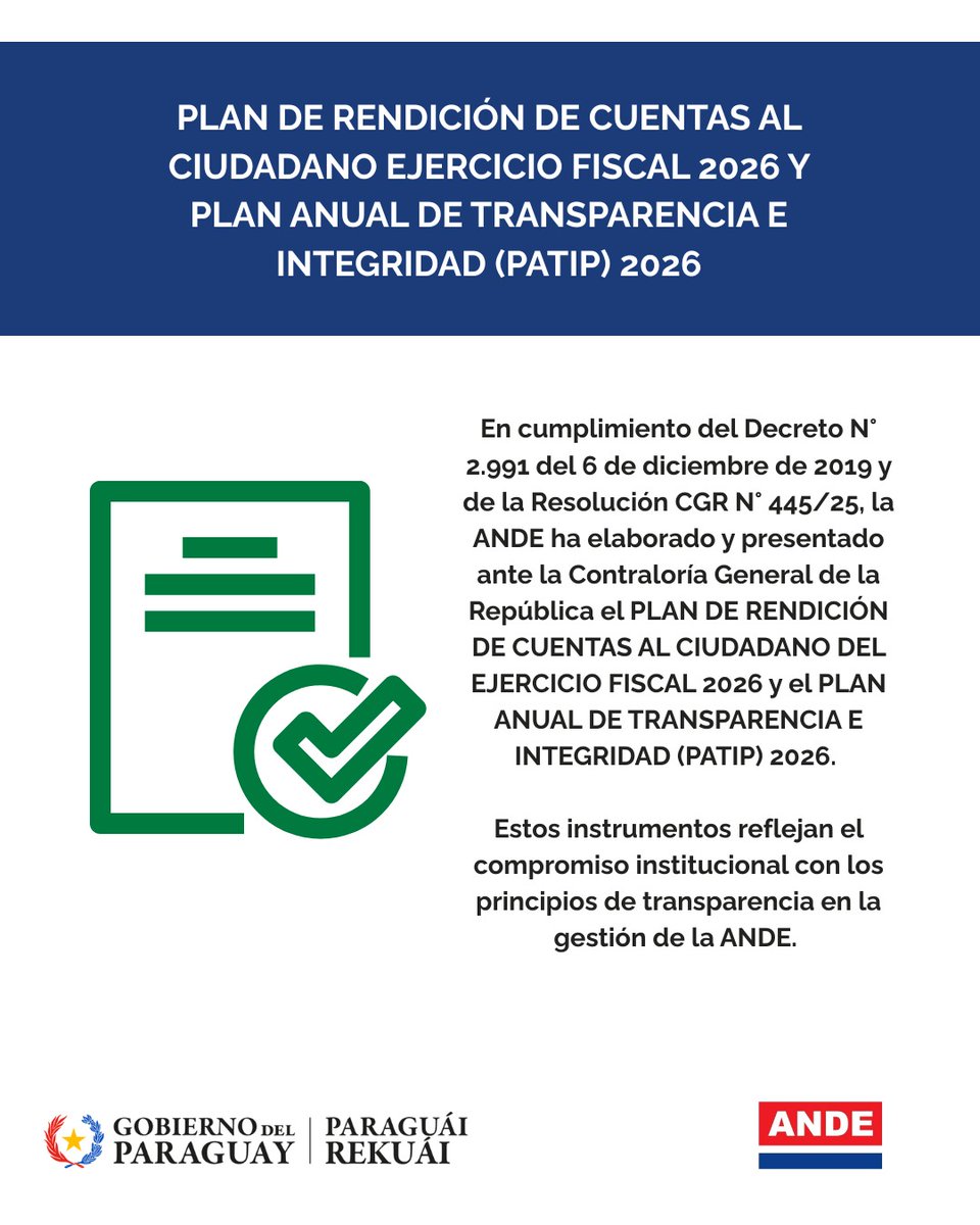 ANDE Página Oficial tweet media