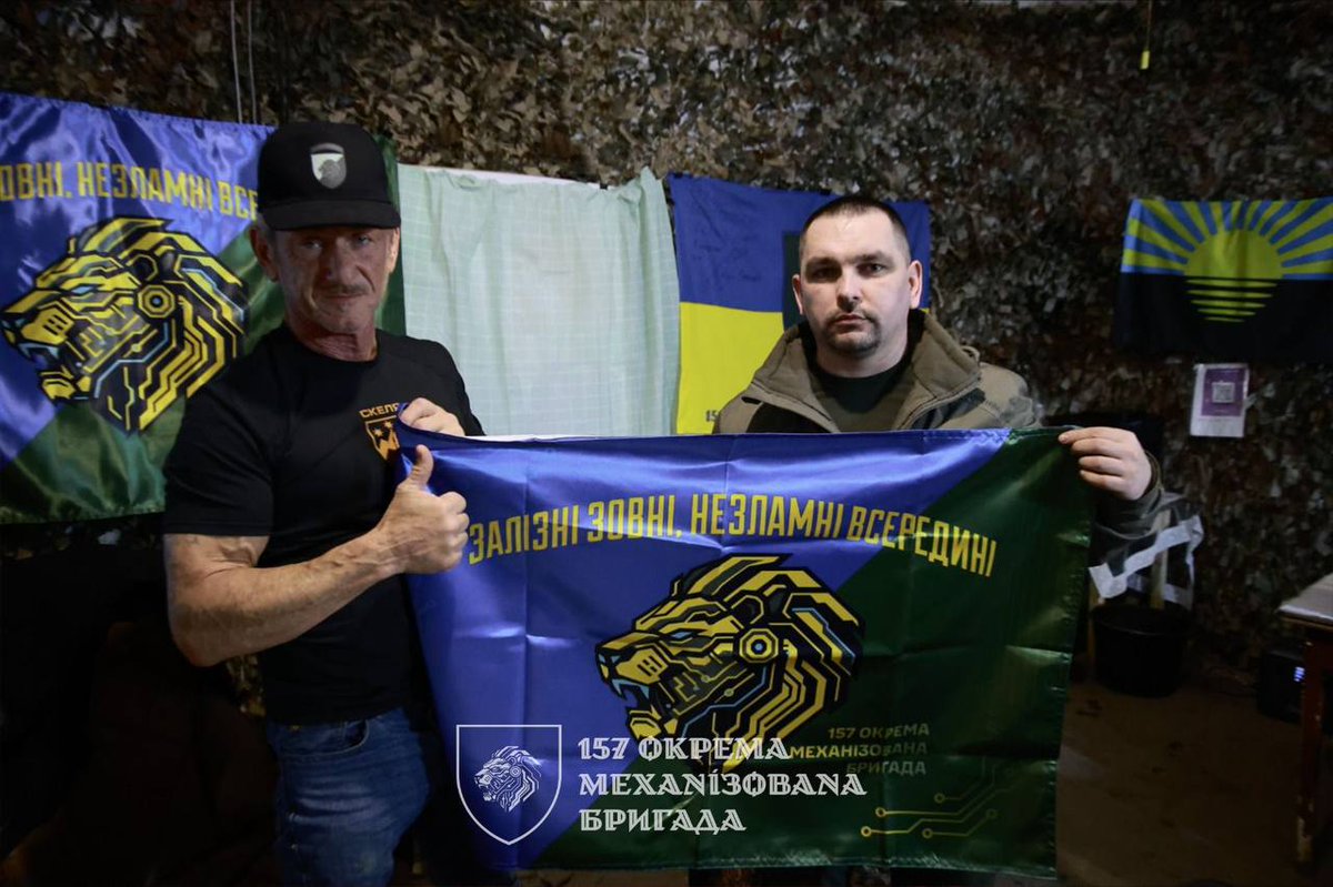 CrimeanVoyager's tweet photo. Sean Penn—an absolute legend!

Skipping the Oscars, he didn’t just come to Kyiv.

Today, he visited a combat unit of the 157th Separate Mechanized Brigade, serving on the front lines in the Donetsk direction.

His visit shows the world sees our heroes and their fight for freedom. Even in the darkest times, we are not alone—and courage like theirs won’t go unnoticed.

Thank you, Sean, and thank you to everyone who stays human.