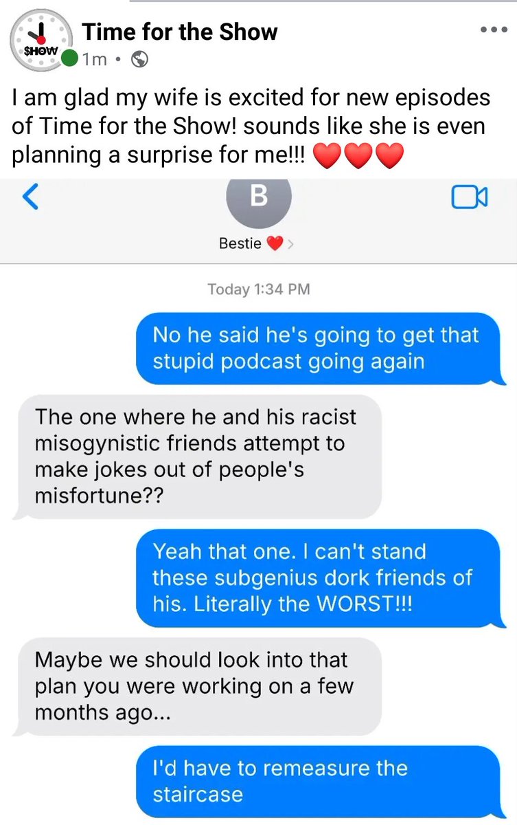 I am glad my wife is excited for new episodes of Time for the Show! sounds like she is even planning a surprise for me!!! ❤️❤️❤️