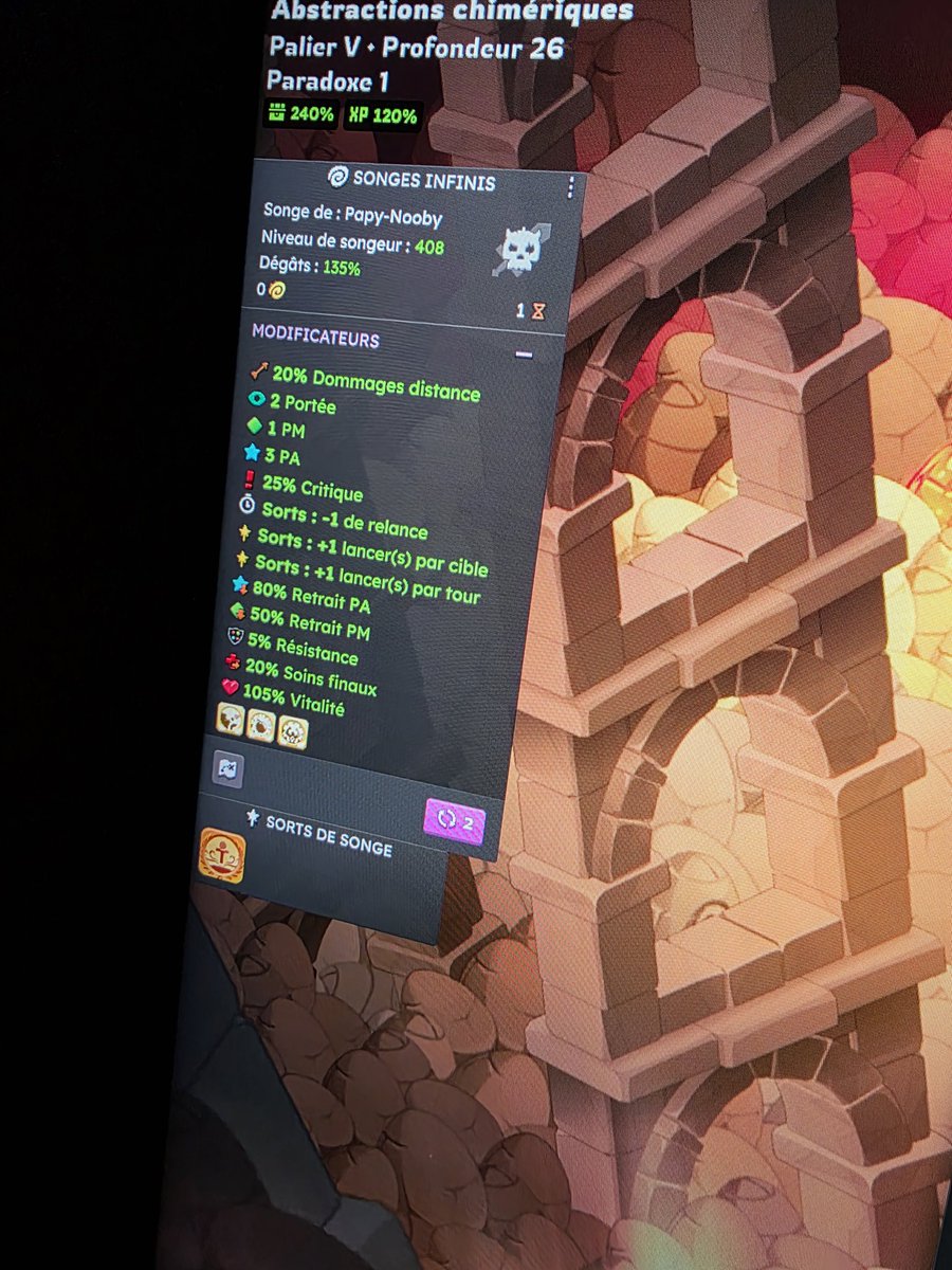 raphael3810's tweet photo. Mention spéciale a Ilyzaelle qui a pop vague 2 en Paradoxe 1 🥹😂 #Dofus #Songe https://t.co/ndNdf9hbcr