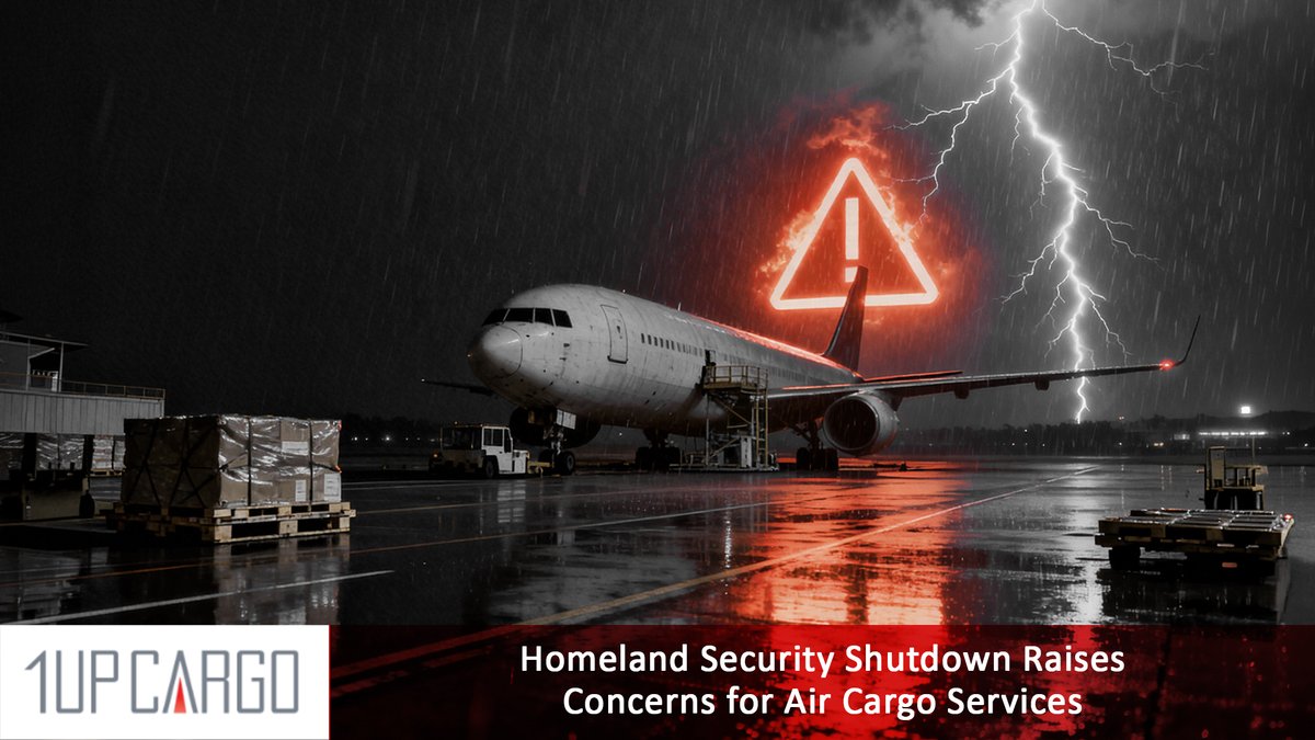 1up_cargo's tweet photo. The ongoing DHS shutdown is beginning to raise concerns across the U.S. aviation sector, with potential knock-on effects for air cargo operations.

🔗 Read more below.
https://t.co/Fzu9ZlVWUN

#AirCargo #SupplyChain #Logistics #FreightForwarding #ShippingNews #GlobalTrade https://t.co/uKZ8jdoX32