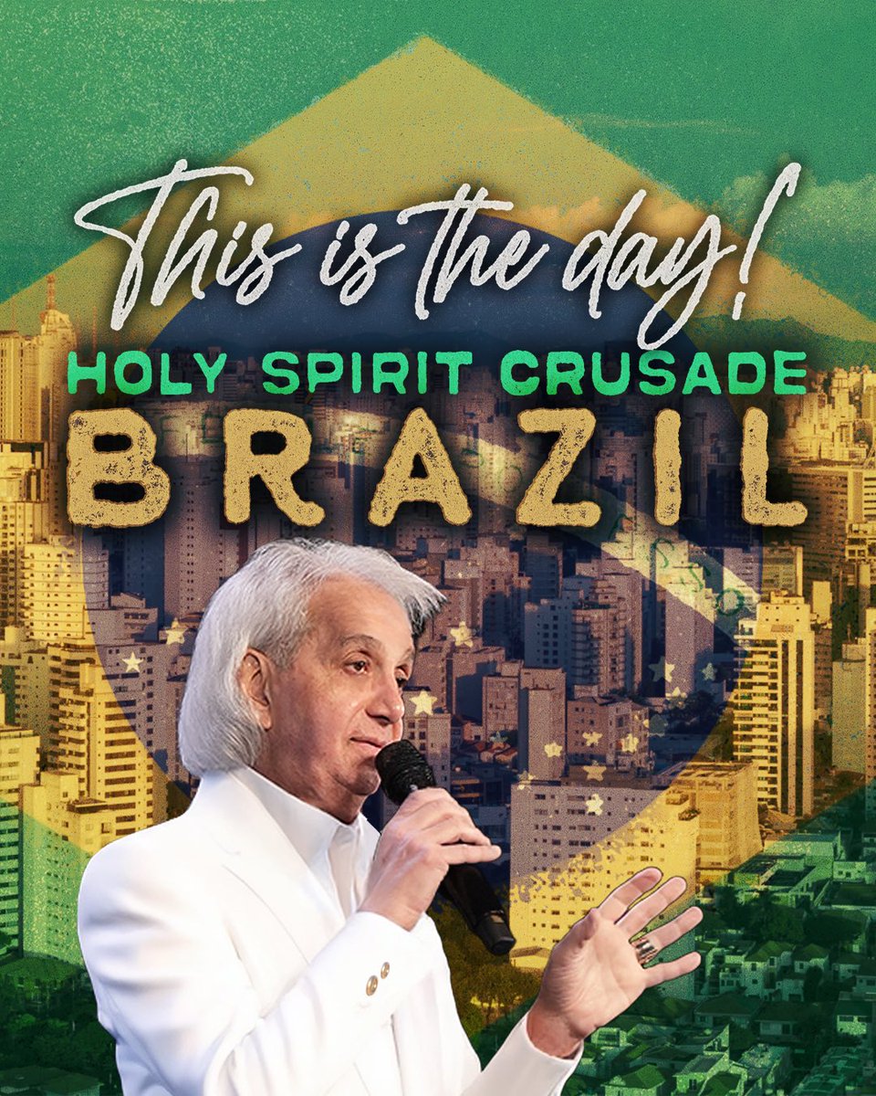 Brazil, are you ready for an outpouring of the Holy Ghost? This is Your Day for a Miracle! I’ll see you this evening for the Holy Spirit Crusade! Hallelujah! 

Scripture: “And it shall come to pass afterward that I will pour out My Spirit on all flesh.” (Joel 2:28)
