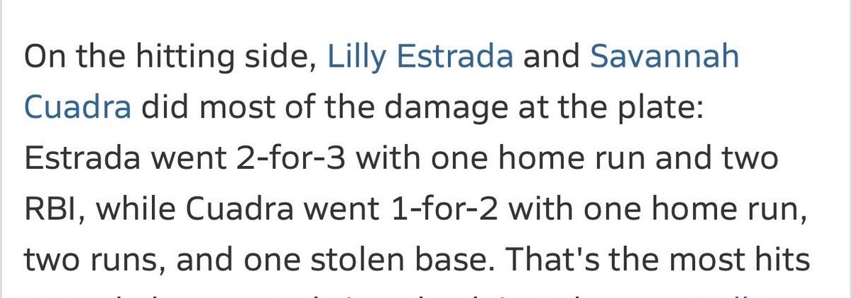 LillyEstrada27's tweet photo. Great Win!!! Yesterday won 7-4 went 2-3 with 1HR and 1Single
@CoachRogerW @Coach_mcGuem @CoachGJCary @mpaulick14 @JaneaMobley11 @CoachE_ECU @CoachBradF @18uAmerican @coachwagner_ @CoachWyattECU @Coach_A_Mo @Coach_Cump @hunter_bunch10 https://t.co/y7f5wrasB6