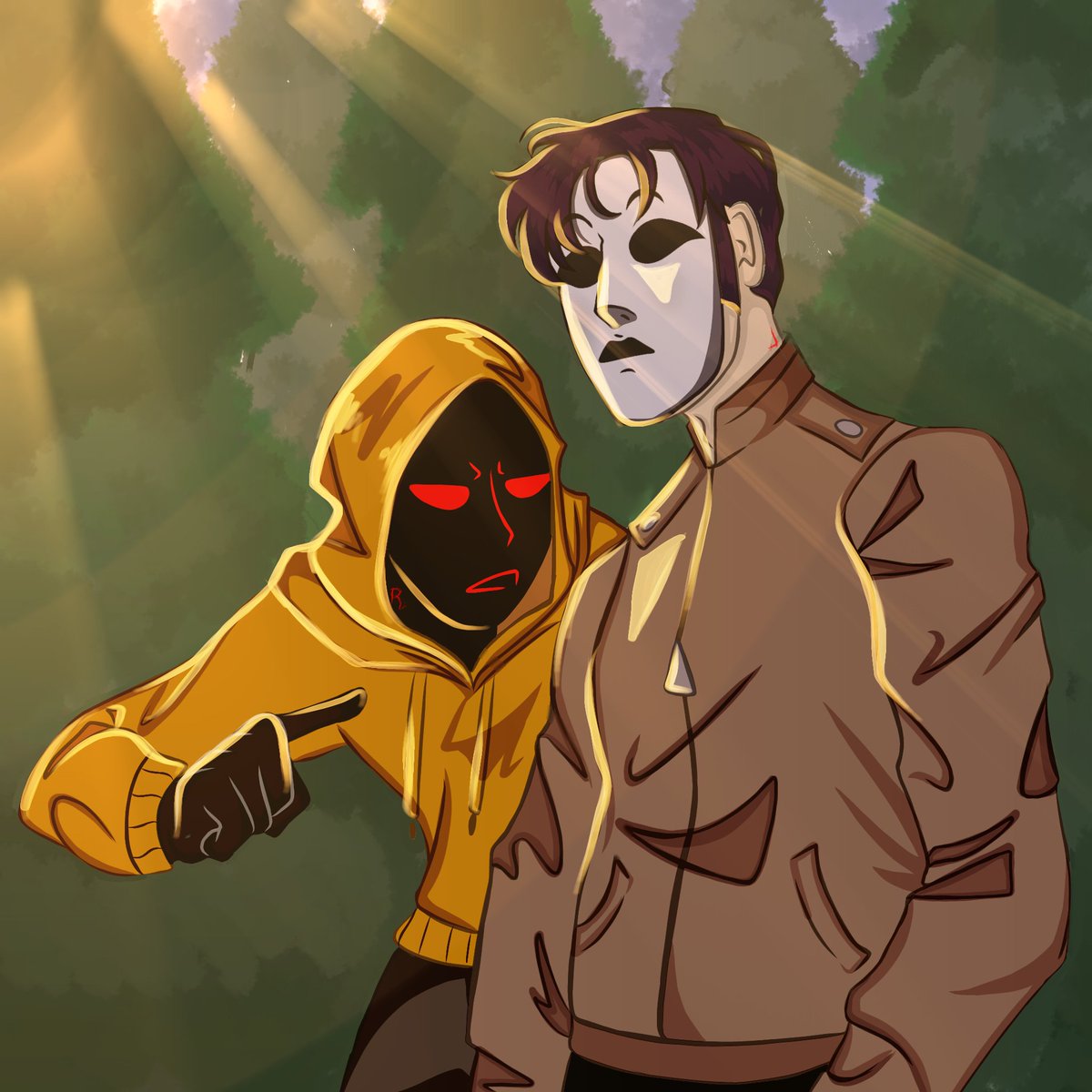 Rodya_law's tweet image. MASKY AND HOODIE 🗣️‼️ (11 grandes horas de dibujo)

Casi no veo a estos dos guapos juntos ¿POR QUE?
#Masky #hoodie #marblehornets #maskyandhoodie