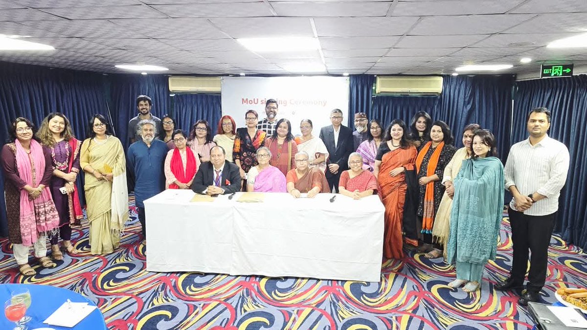 WeForUs_WJNB's tweet photo. On March 11, @WeForUs_WJNB  signed MoUs with Bangladesh Mahila Parishad and IPH to provide legal and psychosocial support for journalists, with support from BBC Media Action Bangladesh!

#WJNB #WomenInMedia #SafeNewsrooms #EndSexualHarassment #SafeWorkplace https://t.co/CpY8i4zjlu