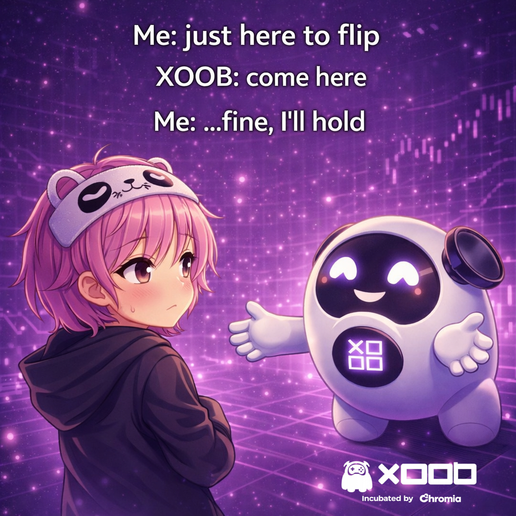 Day 15/90 with <a href="/XOOBNetwork/">XOOB 👾</a>

If attention is the entry behavior is the signal

Made this meme ✨😅🤖

Me: just here to flip
XOOB: come here
Me: …fine, I’ll hold

Didn’t expect that to work on me
From attention to action
xoob.link
#XOOB