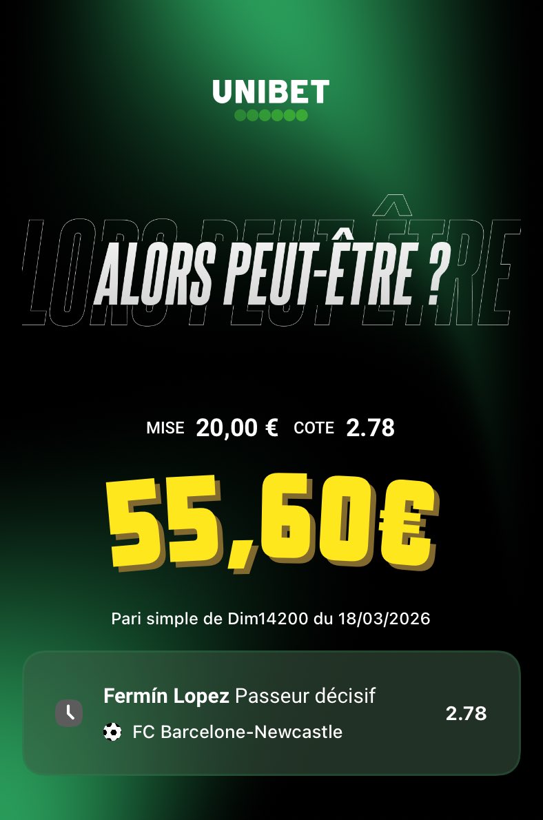 DimBamBoom's tweet photo. Payyyeee ⁦@unibet⁩ ✅😎 https://t.co/s9Aan82dFD