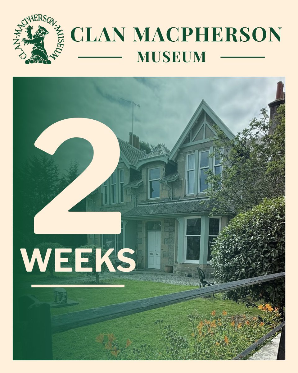 CMacphersonM's tweet photo. 2 weeks until we reopen on 1 April! 🎉

Explore the story of Clan Macpherson through portraits, artefacts, and the people who shaped Highland history.

Plan your visit:
https://t.co/cYsAumQ9PE

#ClanMacpherson #Countdown https://t.co/B18kj5cUkM