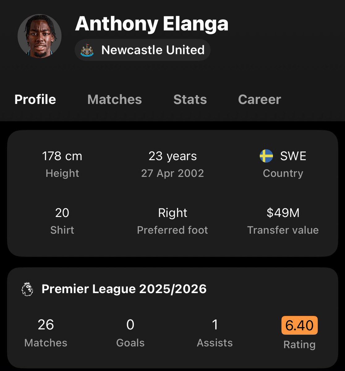 The guy who just scored against us.