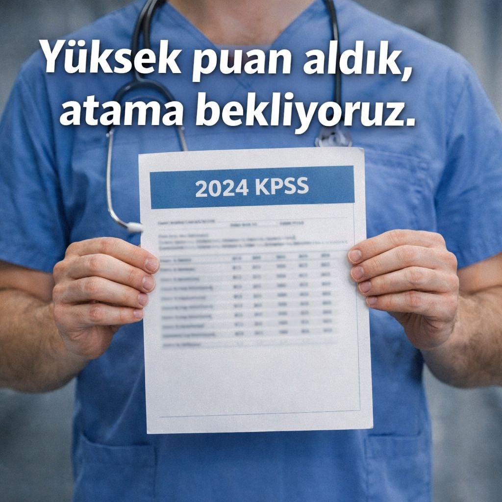 <a href="/YilmazKATMER/">Yılmaz KATMER</a> 2024 KPSS puanlarımızla hâlâ atanamıyoruz, personel açığı rekor kırarken biz kapıda bekliyoruz. 
Yüksek puanlı sağlıkçılar çöpe mi gidecek? Sesimizi duyun, atama için acil adım atın! 
<a href="/RTErdogan/">Recep Tayyip Erdoğan</a> <a href="/dbdevletbahceli/">Devlet Bahçeli</a> <a href="/drmemisoglu/">Prof. Dr. Kemal Memişoğlu</a> <a href="/saglikbakanligi/">T.C. Sağlık Bakanlığı</a>
#SağlıkİçinAtamaŞart
