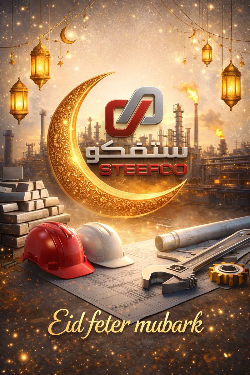 STEEFCOO's tweet photo. يسرّ المدير العام أن يتقدم بأحرّ التهاني وأصدق الآمنيات لجميع منسوبي الشركة بمناسبة عيد الفطر المبارك 
نسأل الله أن يعيده عليكم وعلى عائلاتكم بالفرح والسلام والازدهار، وأن يتقبل منكم صالح الأعمال، وأن يديم عليكم الصحة والعافية.
كل عام وأنتم بخير
#steefco #solbsteel #عيدالفطر#Eid https://t.co/2QGhqCHvsK