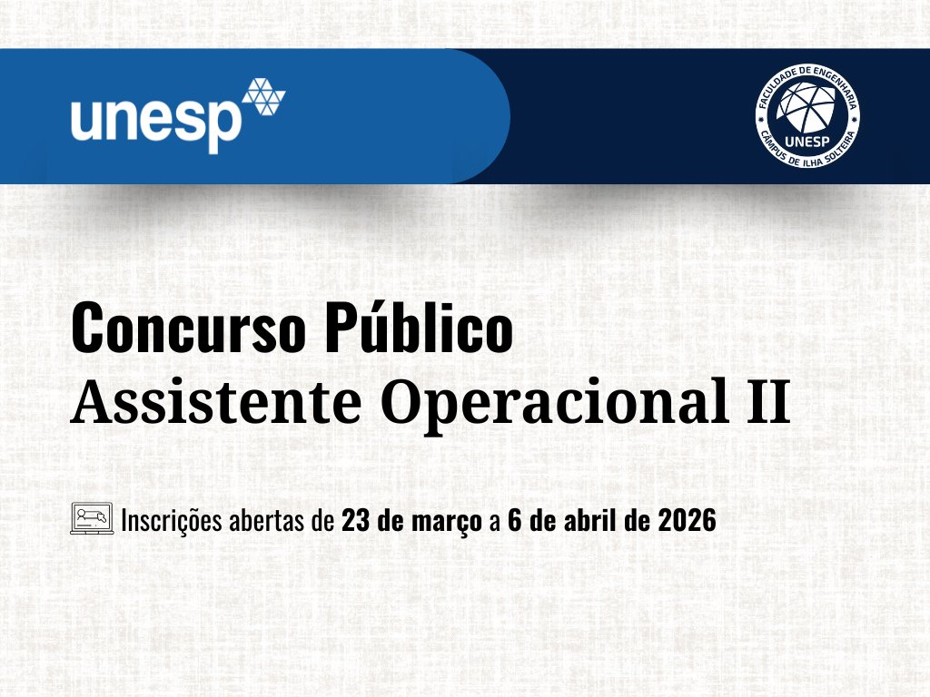 A Unesp Ilha Solteira abriu concurso para Assistente Operacional II 📌 Escolaridade: Ensino Fundamental Completo 💰 Salário: R$ 4.258,11 🗓️ Inscrições: 23/03 a 06/04 🔗 Edital e inscrições: inscricoes.unesp.br/concurso/5997
Garanta sua participação!