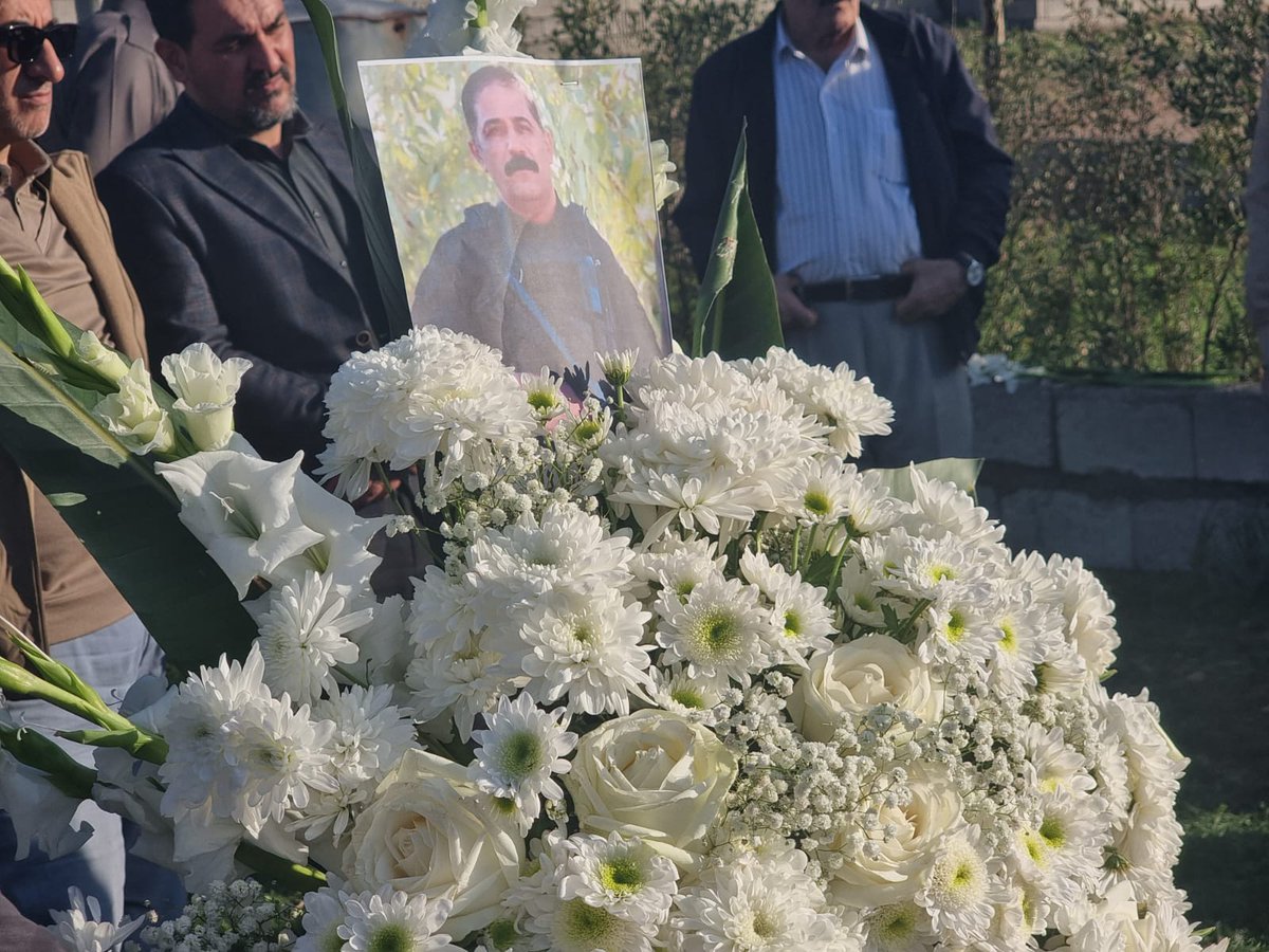 vvanwilgenburg's tweet photo. Today, a funeral was held for two members of the Iranian Kurdish opposition party @SazmaniXebat
who were killed in a drone strike on March 13. https://t.co/6ULUL9ps04