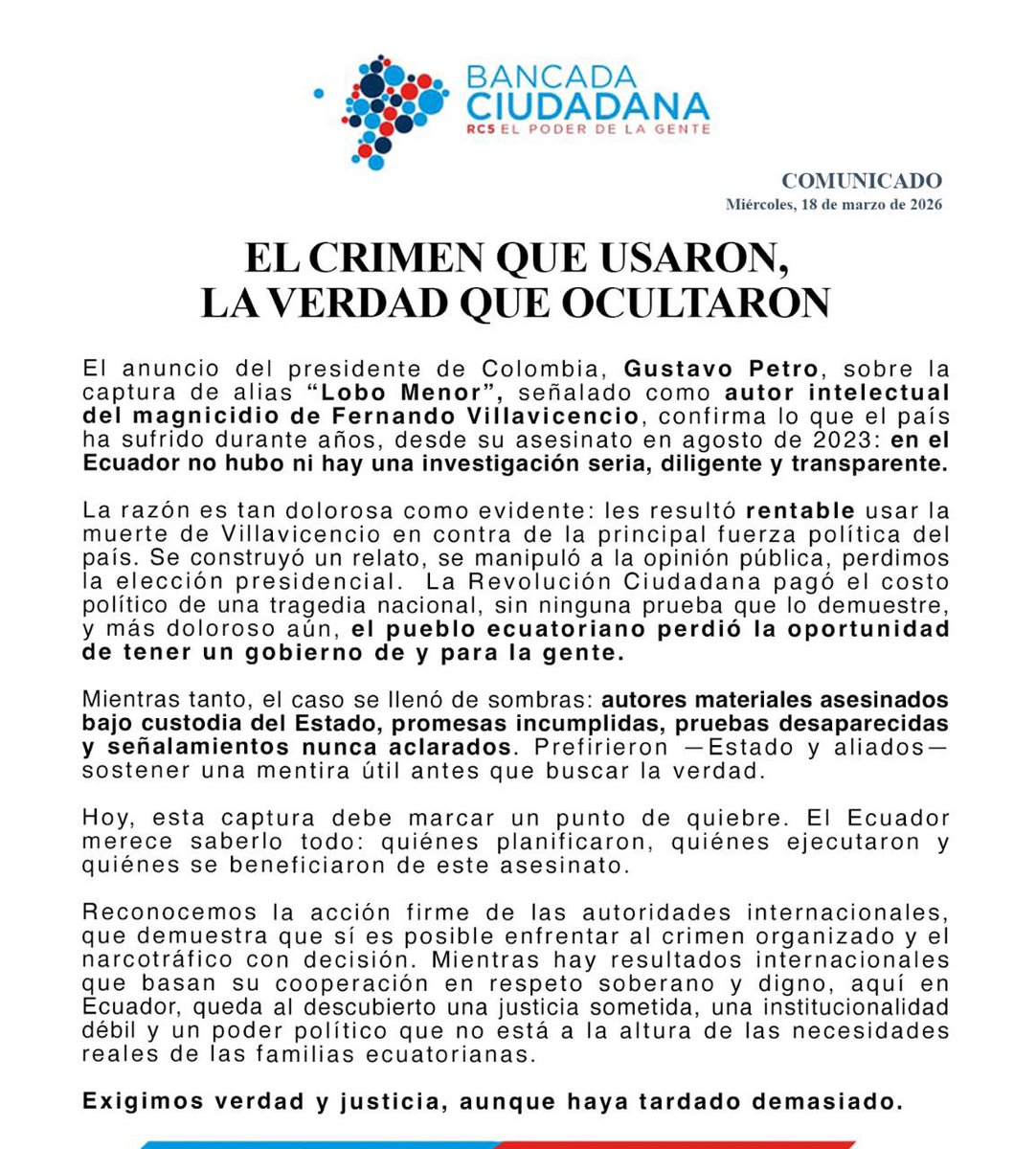 No era justicia, era un relato.
No era verdad, era conveniencia.
Hoy, la verdad empieza a imponerse.

#LosCorruptosSiempreFueronEllos