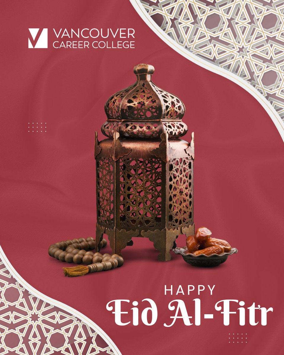 VCareerCollege's tweet photo. Wishing everyone celebrating a joyful and peaceful Eid Al-Fitr.

May this special time bring happiness, gratitude, and meaningful moments with family and community.

✨ Eid Mubarak from Vancouver Career College.

#EidMubarak #EidAlFitr #VancouverCareerCollege #Community https://t.co/rPfaVf1nfC