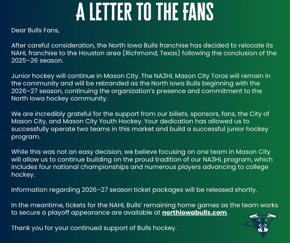 North Iowa Bulls tweet media