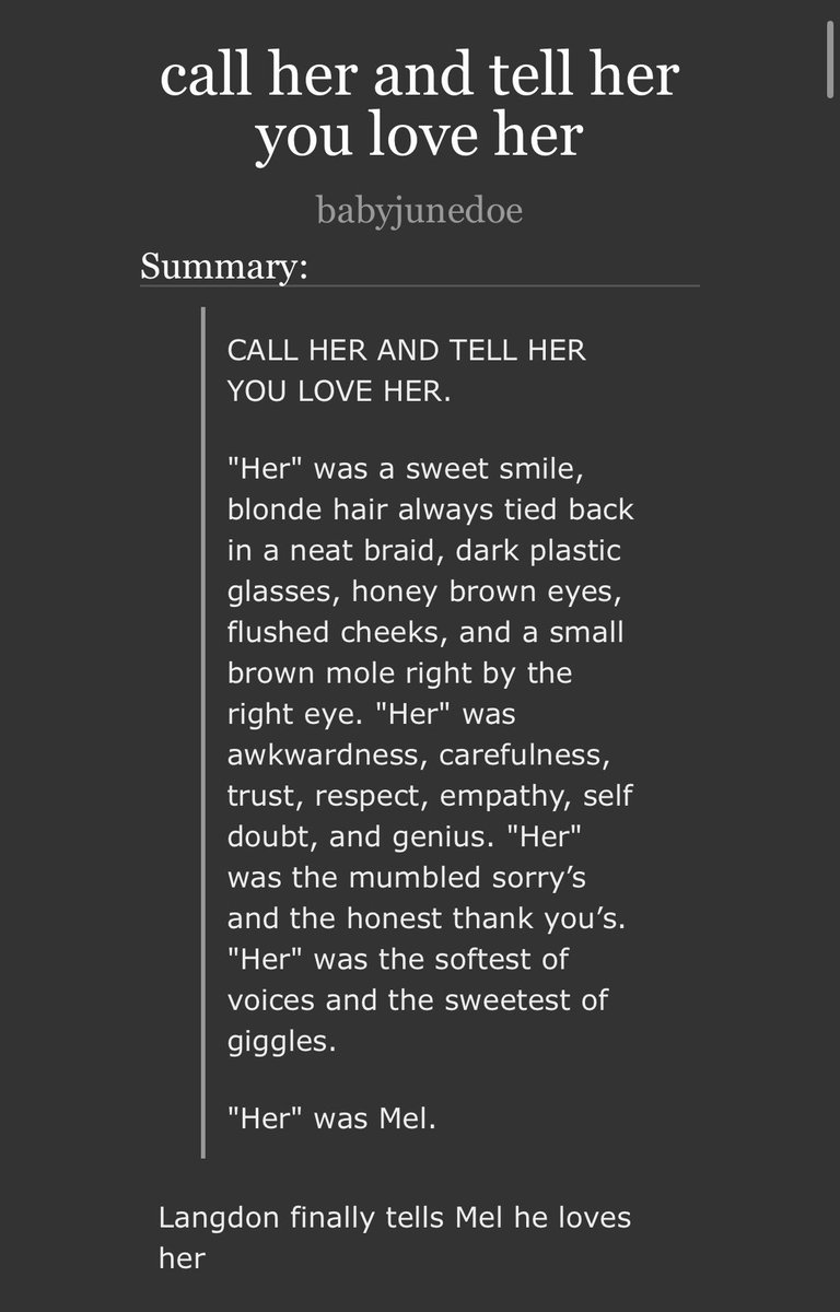 babyjunedoe's tweet image. MY LANGDONMEL FIC IS UP GUYS GO CHECK IT OUT WHILE WE WAIT FOR THE REAL THING COMING TOMORROW (basically tomorrow)

archiveofourown.org/works/81438886
