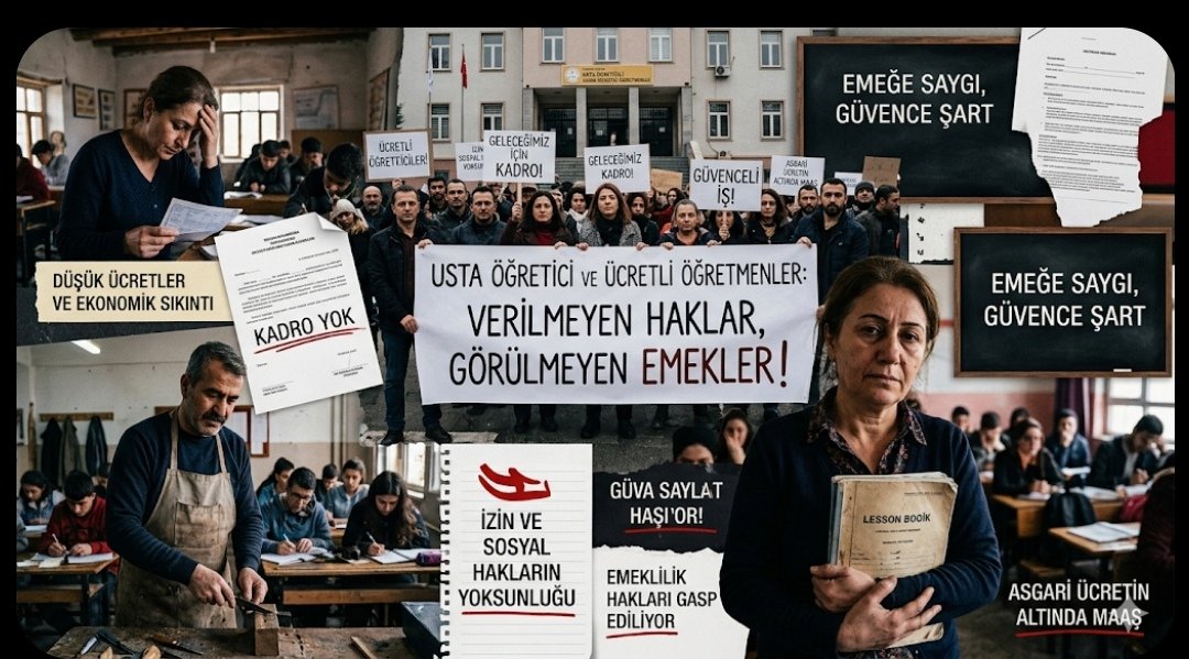 SuatToree's tweet photo. @karao_cev @emeginsesii @liberaltrhaber @360derece_ @iscihaber @huseyinceyhann Verilmeyen haklar, görülmeyen emekler, düşük ücretler ve ekonomik sıkıntılar... Artık bunları görmezden gelemezsiniz... Acil çözüm bekliyoruz!
#UstaVeÜcretliÖğretmen
EK DERSLİYE KADRO https://t.co/G1YfYxBXdQ