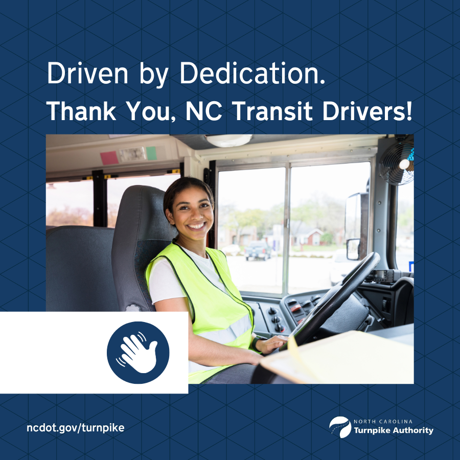 NCTurnpike's tweet photo. Today, we celebrate the heroes who keep our state moving! 🌟 Rain or shine, #NC transit drivers are there for you.

Next time you ride, share a smile &amp; a thank you - they make every journey possible. 🚍🚈🚢

#TransitDriverAppreciation #NCTransit #ThankATransitDriver https://t.co/WTorlFas7J