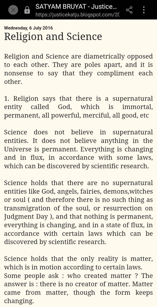 <a href="/mkatju/">Markandey Katju</a> 🌻Uncle, I read your article, and even someone with basic common sense can see multiple errors in it. This was expected, as I am aware of the intellectual level of many internet atheists like you who often display a shallow level of critical thinking.🤦‍♂️

At the beginning of your