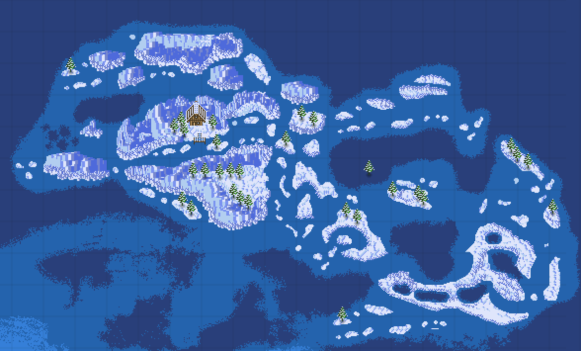func_studio's tweet photo. #Haventrove isn't always nice and tropical. Here is a sneak preview of the new icy area on the map. 

#GameMaker #indiegame #aseprite #pixelart #WIP #FunctionUnknown https://t.co/Jobo08qMyQ
